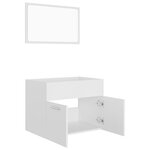 vidaXL Ensemble de meubles salle de bain 2 Pièces Blanc Bois d'ingénierie