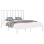 vidaXL Cadre de lit sans matelas blanc 160x200 cm bois massif