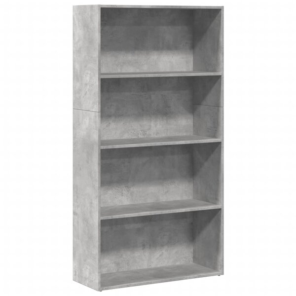 vidaXL Bibliothèque gris béton 80x30x152 cm bois d'ingénierie
