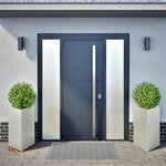 vidaXL Jardinières 2 Pièces triangulaire 50x43x75 cm acier inoxydable