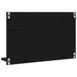 vidaXL Étagère miroir Chêne noir 60 x 10.5 x 37 cm Bois d'ingénierie