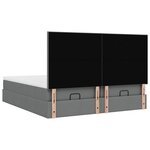 VidaXL Cadre de lit ottoman avec matelas gris foncé 160x200cm tissu