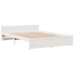 vidaXL Lit bibliothèque sans matelas blanc 120x190 cm bois pin massif