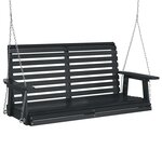 vidaXL Banc de balançoire de jardin chaînes en métal bois massif sapin