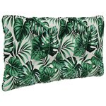vidaXL Coussin de canapé d'extérieur Polyester Motif feuilles