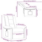 vidaXL Fauteuil inclinable électrique Noir Tissu
