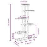 vidaXL Support à fleurs 75x25x140 5 cm bois massif de sapin
