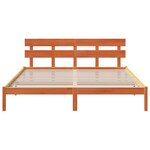 vidaXL Cadre de lit Marron 200 x 200 cm Bois de pin massif