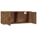 vidaXL Meuble TV mural Chêne fumé 100x34 5x40 cm