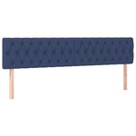 vidaXL Cadre de lit avec tête de lit bleu 120x190 cm tissu