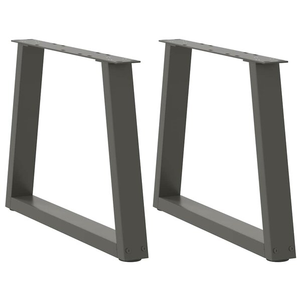 vidaXL Pieds de table basse en forme de V  2 pièces  anthracite  50 x (42-43 3) cm  acier