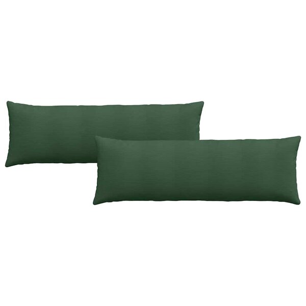 vidaXL Coussins de canapé 2 Pièces Vert foncé 120 x 40 cm