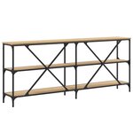 vidaXL Table console chêne sonoma 180x30x75cm bois d'ingénierie et fer