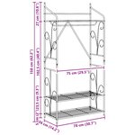 vidaXL Armoire Ouverte Uni 2 Pièces 78 x 36 x 158 cm
