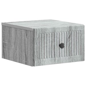 vidaXL Cabinet de chevet mural Sonoma gris 33 x 34 5 x 20 cm