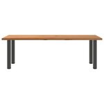 vidaXL Table à manger marron clair bois de chêne massif rectangulaire