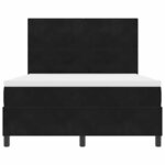vidaXL Lit à ressorts avec matelas Noir 160 x 200 cm Velours