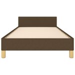vidaXL Cadre de lit sans matelas et tête de lit marron foncé 80x200cm