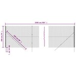 vidaXL Clôture en treillis métallique vert 2x25 m acier galvanisé