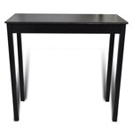 Set de 1 table de bar et 2 tabourets noir