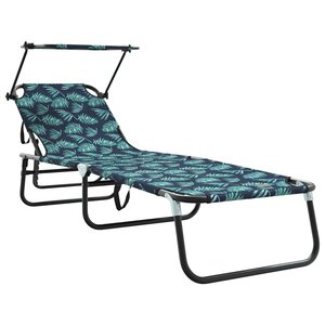 vidaXL Chaise longue pliante Multicolore 190 x 57 x 81 cm oxford
