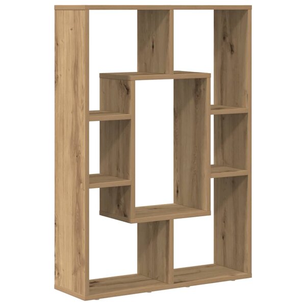 vidaXL Bibliothèque chêne artisanal 63x20x90 cm bois d'ingénierie