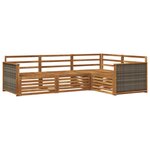 vidaXL Ensemble de canapés d'extérieur 4 pc Naturel