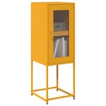 vidaXL Buffet jaune moutarde 36x39x107 cm acier laminé à froid
