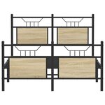vidaXL Cadre de lit sans matelas chêne sonoma 137x190 cm