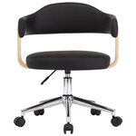 vidaXL Chaises pivotantes à manger lot de 4 Noir Similicuir