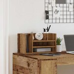 vidaXL Organiseur de bureau Bois ancien 44 5 x 24 x 25 cm