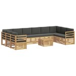 vidaXL Ensemble de canapés d'extérieur 8 pc Blanc et Anthracite