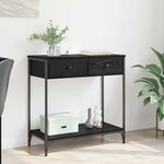vidaXL Table console Chêne noir 75 x 34 5 x 75 cm Bois d'ingénierie