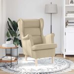 vidaXL Fauteuil crème 74x84x100 cm tissu
