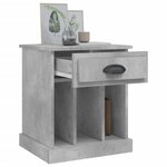 vidaXL Tables de chevet 2 Pièces gris béton 43x36x50 cm