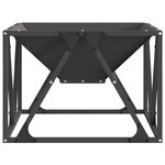 Cheminée en acier carrée vidaXL noire 50x50x35 cm