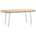 vidaXL Pieds de table basse 4 pièces Blanc 42 cm Acier
