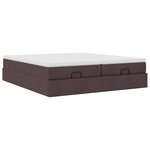 VidaXL Cadre de lit ottoman avec matelas marron foncé 160x200 cm tissu