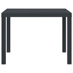 vidaXL Table de Jardin Anthracite 100 x 100 x 73 cm polyrotin