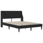 vidaXL Cadre de lit avec matelas Noir 140 x 190 cm Velours
