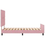 Lit en velours rose vidaXL 100x200 cm