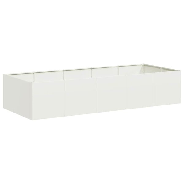 vidaXL Jardinière blanc 200x80x40 cm acier