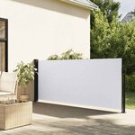 vidaXL Auvent latéral rétractable blanc 120x600 cm