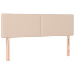 vidaXL Sommier à lattes de lit avec matelas LED Cappuccino 140x190 cm