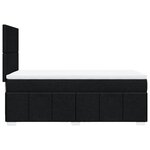 vidaXL Sommier à lattes de lit avec matelas Noir 90x200 cm Tissu