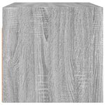 vidaXL Armoires murales portes vitrées 2 Pièces sonoma gris 68 5x37x35 cm