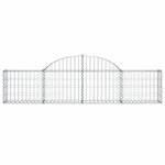 vidaXL Paniers à gabions arqués 6 Pièces 200x30x40/60 cm Fer galvanisé