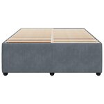 vidaXL Cadre de lit sans matelas gris foncé 140x200 cm velours