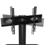 vidaXL Meuble TV d'angle 3 niveaux pour 32-70 pouces noir et argenté