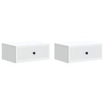 vidaXL Cabinet de chevet 2 pièces Blanc 49 x 34 5 x 20 cm